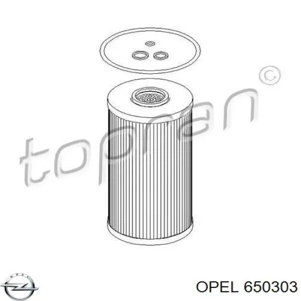 650303 Opel фільтр масляний
