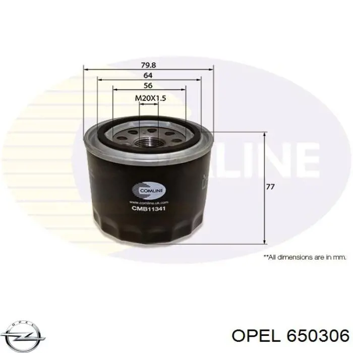 650306 Opel Фільтр масла