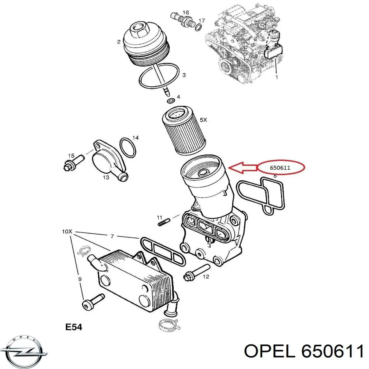  Opel 650611 ціна, від 5.76 USD