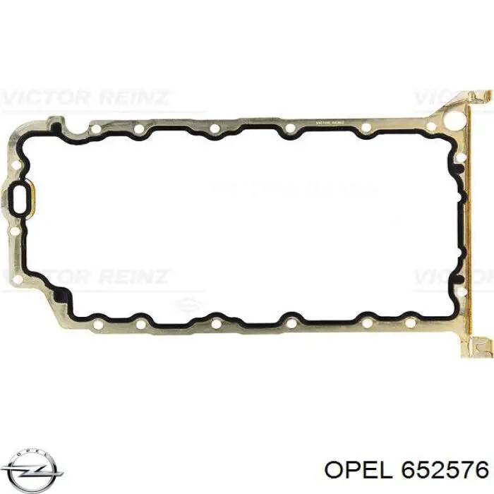 652576 Opel прокладка піддону картера двигуна, нижня