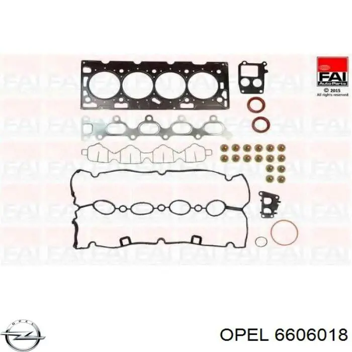 6606018 Opel Комплект прокладок двигуна, верхній