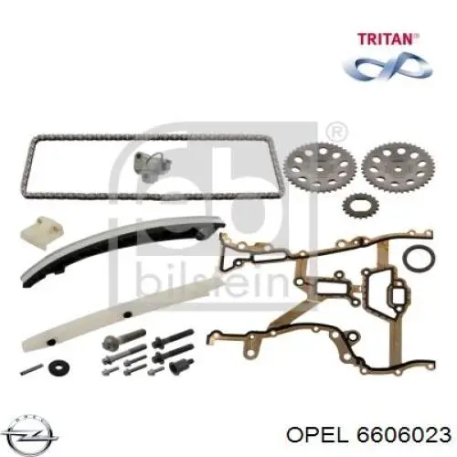 Ланцюг ГРМ, комплект Opel 6606023 ціна, від 95.03 USD