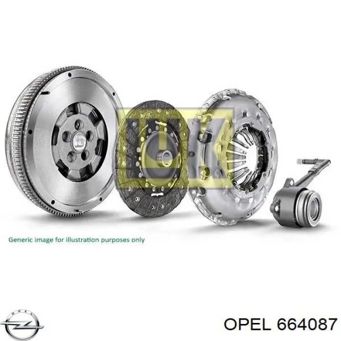 664087 Opel диск зчеплення