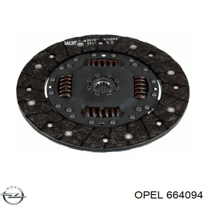 664094 Opel диск зчеплення