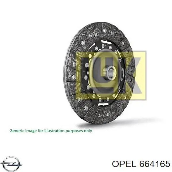 664165 Opel диск зчеплення