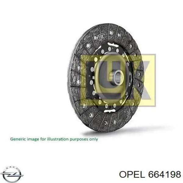 664198 Opel Диск зчеплення