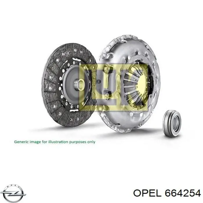 664254 Opel диск зчеплення