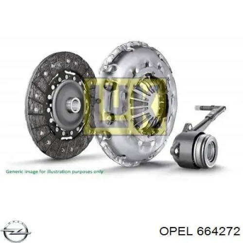 Комплект зчеплення (3 частини) Opel 664272 ціна, від 358.06 USD