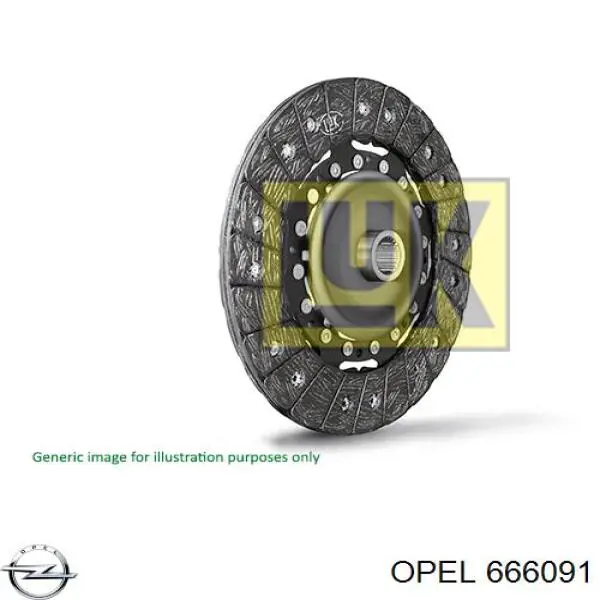 666091 Opel диск зчеплення