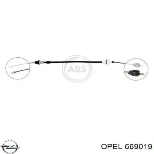 Трос зчеплення Opel 669019 ціна, від 9.75 USD
