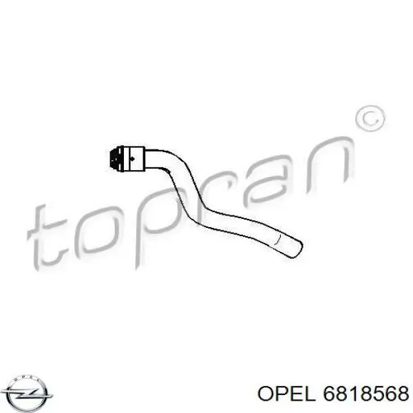 Купити 6818568 Opel Шланг радіатора опалювача/пічки, обратка