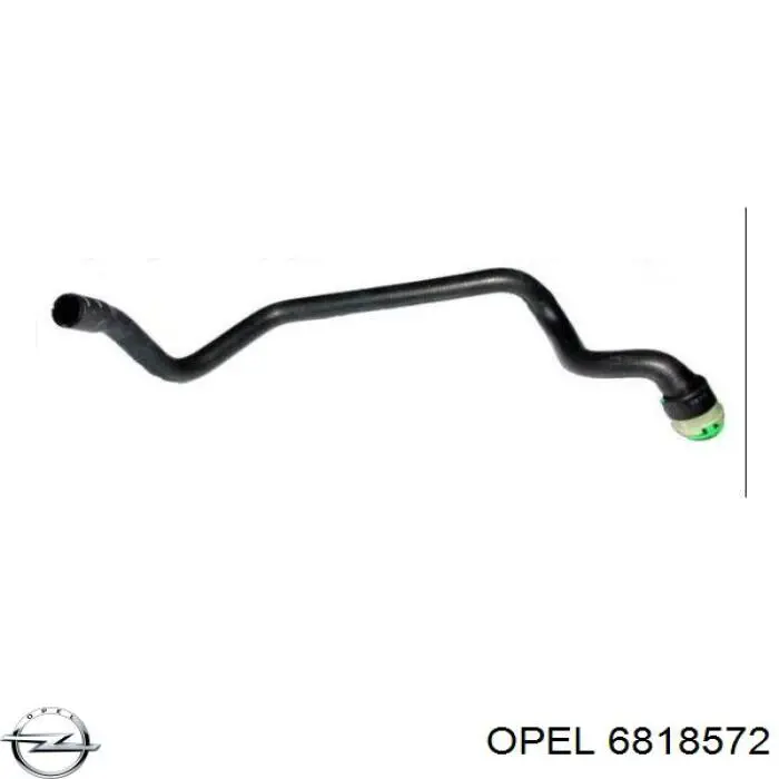 Шланг радіатора опалювача/пічки, обратка Opel 6818572 ціна, від 19.85 USD