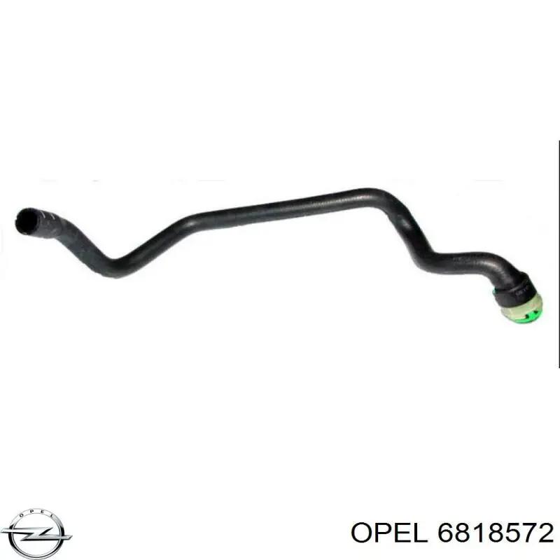 6818572 Opel шланг радіатора опалювача/пічки, обратка