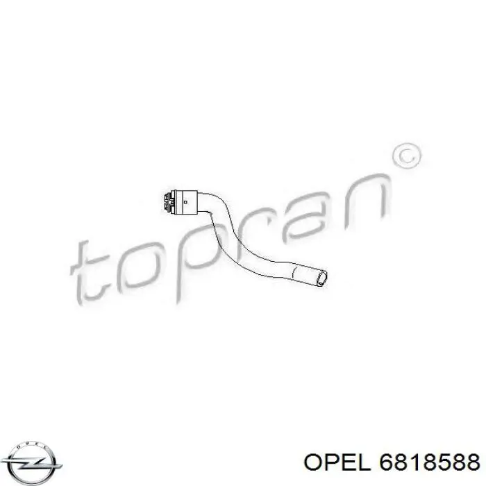 Шланг радіатора опалювача/пічки, обратка Opel 6818588 ціна, від 9.03 USD