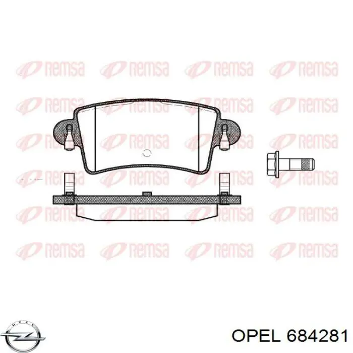 684281 Opel Подушка передньої опори двигуна