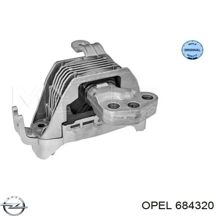 684320 Opel подушка (опора двигуна, права)