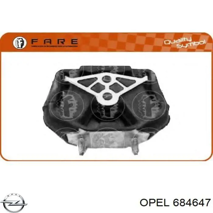 684647 Opel подушка (опора двигуна, задня)