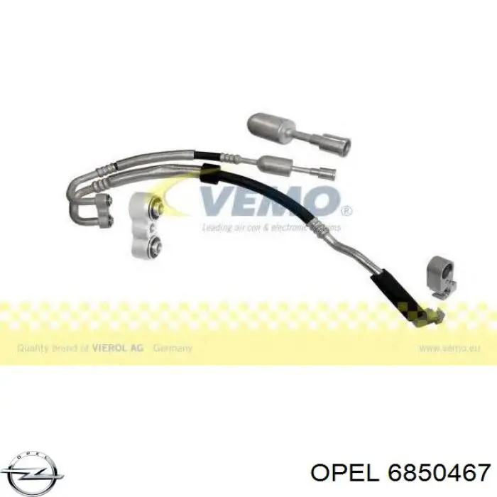 Купити 6850467 Opel Шланг кондиціонера, від компресора до радіатора