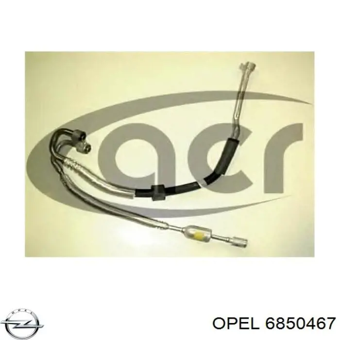 6850467 Opel Шланг кондиціонера, від компресора до радіатора