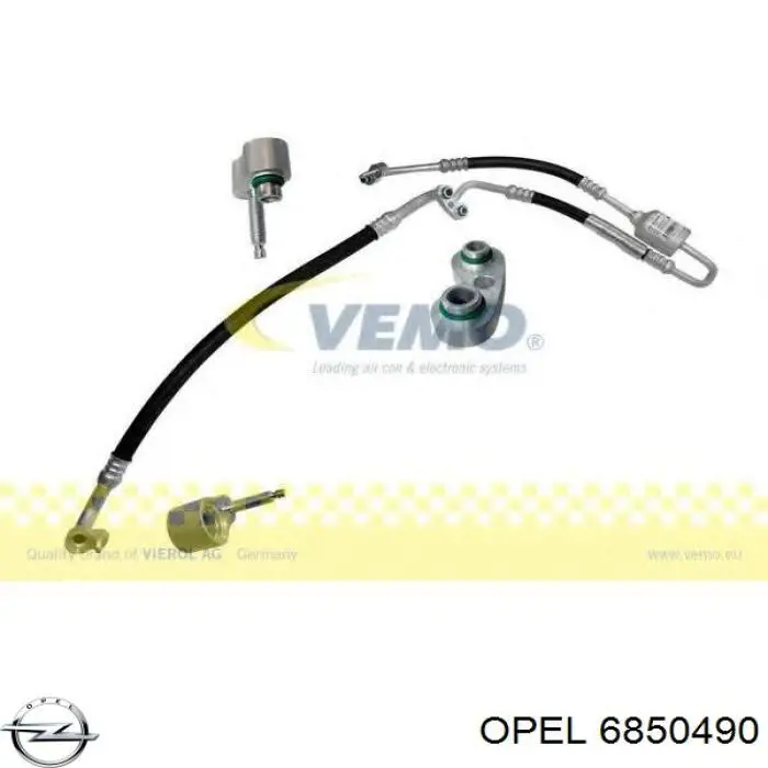 Шланг кондиціонера, від компресора до радіатора Opel 6850490 ціна, від 47.71 USD