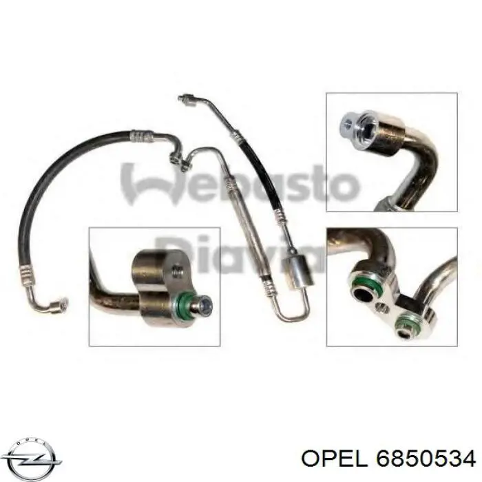 Шланг кондиціонера, від радіатора до осушувачу 9130615 General Motors