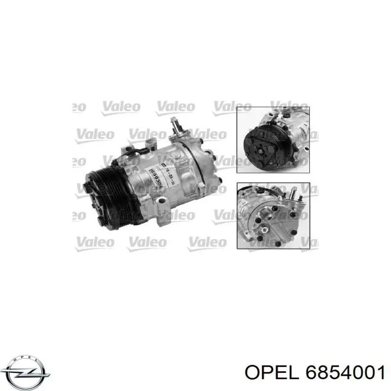 Компресор кондиціонера 6854001 Opel