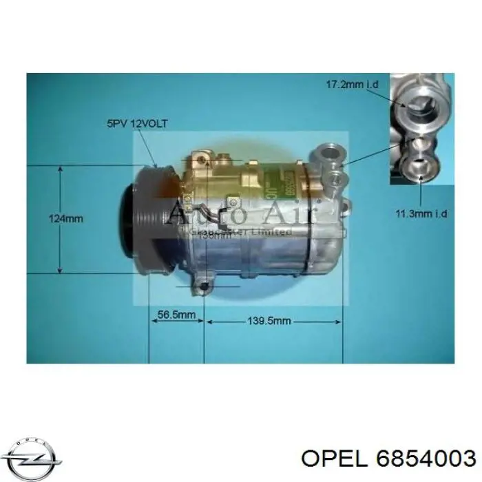 6854003 Opel компресор кондиціонера