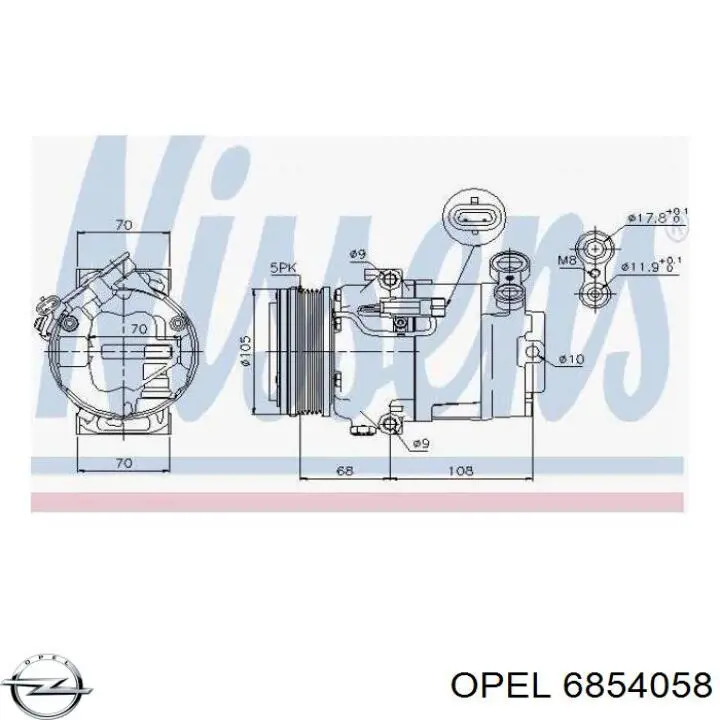 Насос кондиціонера Opel 6854058