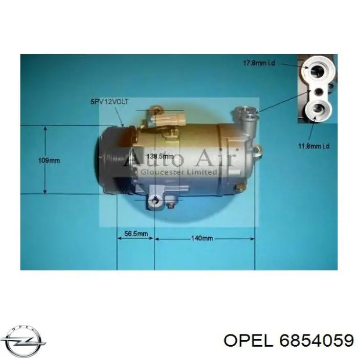 Купити 6854059 Opel Компресор кліматичної установки