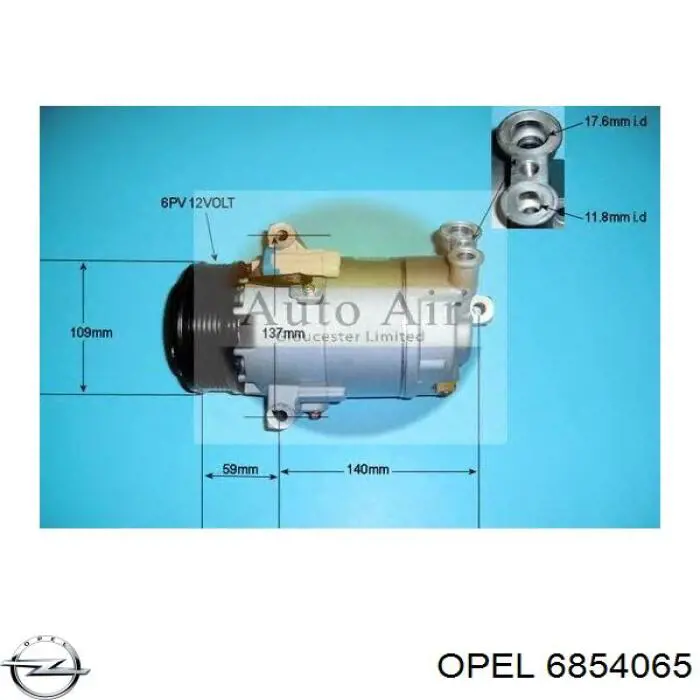 Купити 6854065 Opel Компресор кліматичної установки