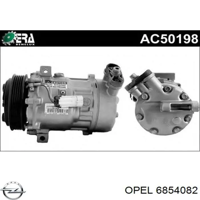 Компресор системи кондиціювання Opel 6854082 ціна, від 316.67 USD