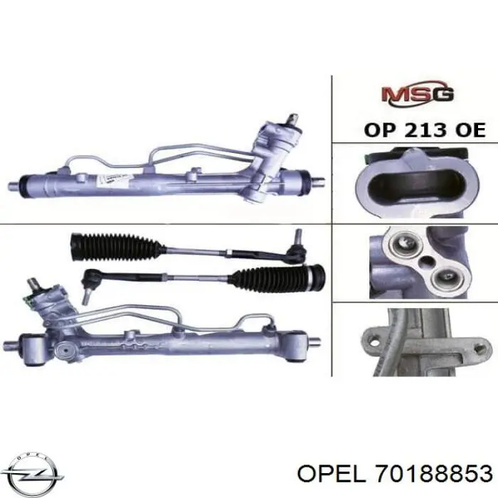 70188844 Opel Рейковий рульовий механізм