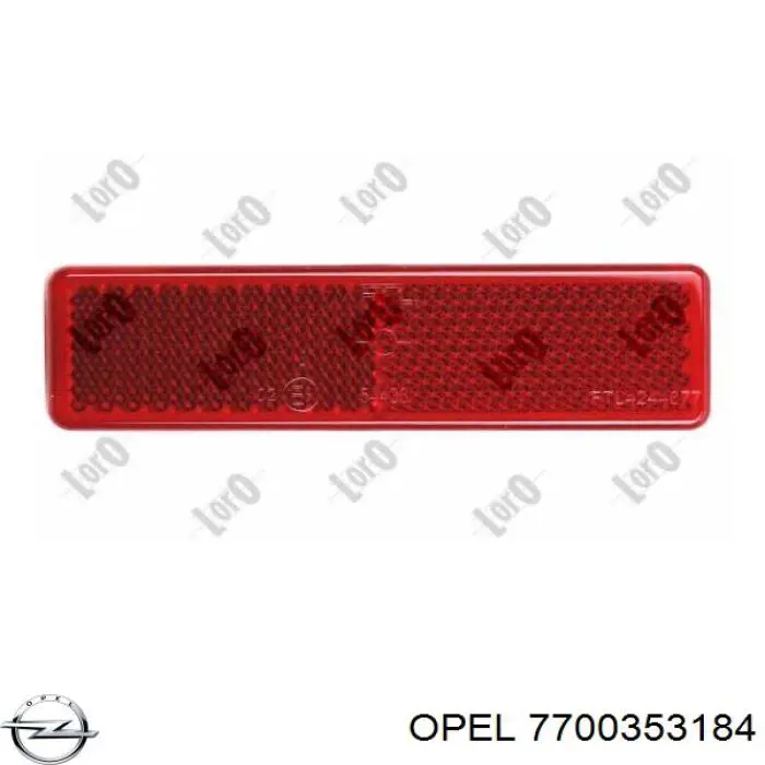 Катафот (відбивач) заднього бампера 7700353184 Opel