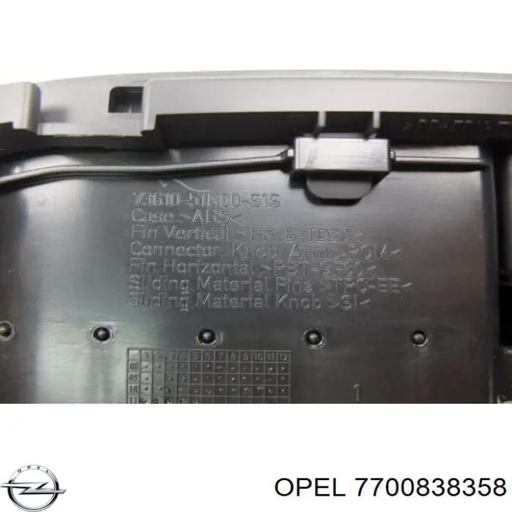 Решітка вентиляційна задня Opel 7700838358