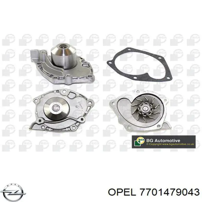 Купити 7701479043 Opel Насос охолоджуючої рідини
