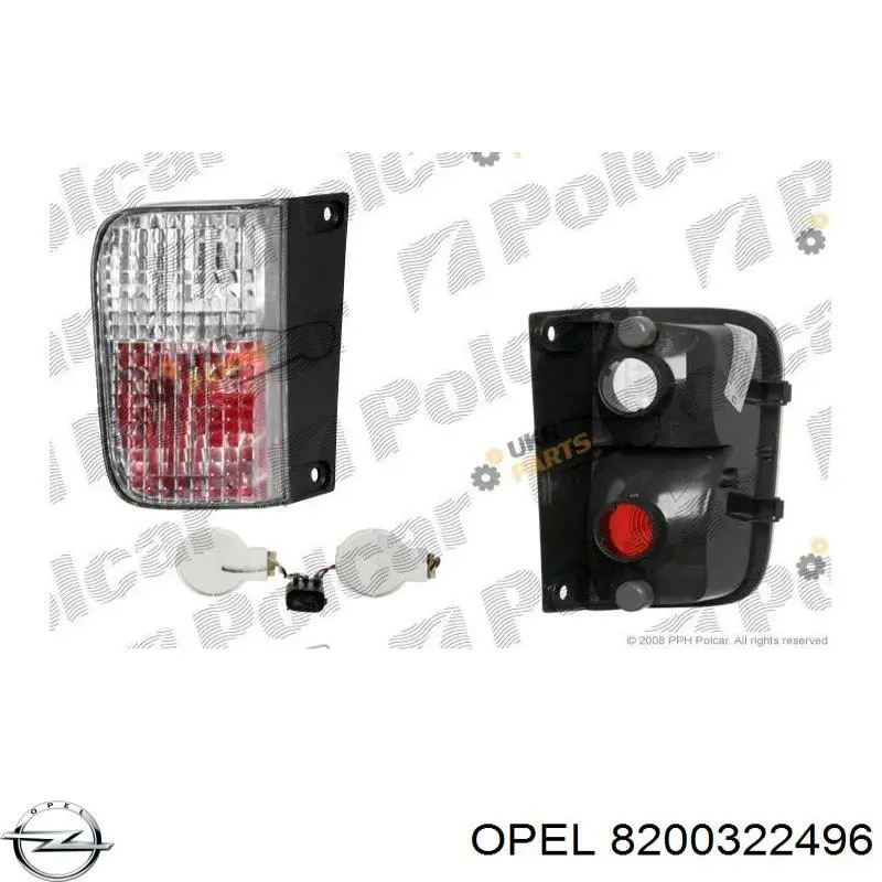 Фара задня, ліва Opel 8200322496 ціна, від 27.41 USD