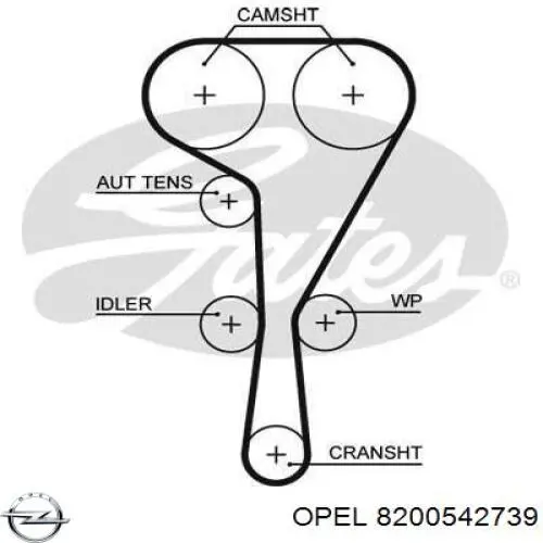 Ремінь ГРМ 8200542739 Opel