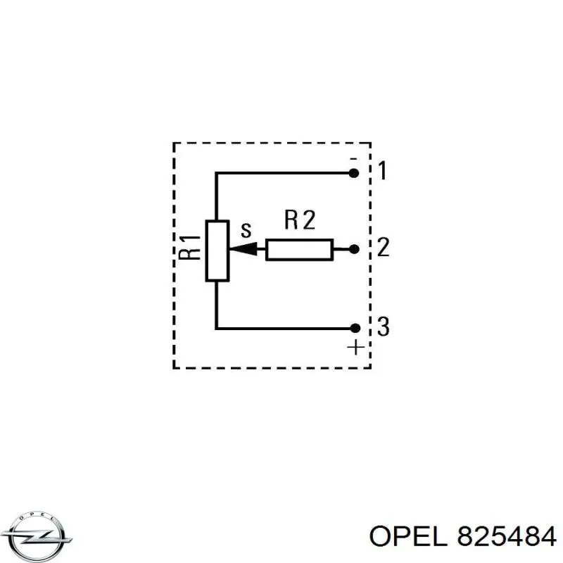 825484 Opel Датчик положення дросельної заслінки (потенціометр)