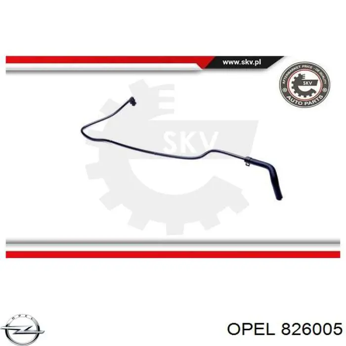 Шланг (патрубок) обігріву дросельної заслінки Opel 826005 ціна, від 23.14 USD