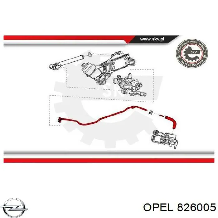 826005 Opel шланг (патрубок обігріву дросельної заслінки)