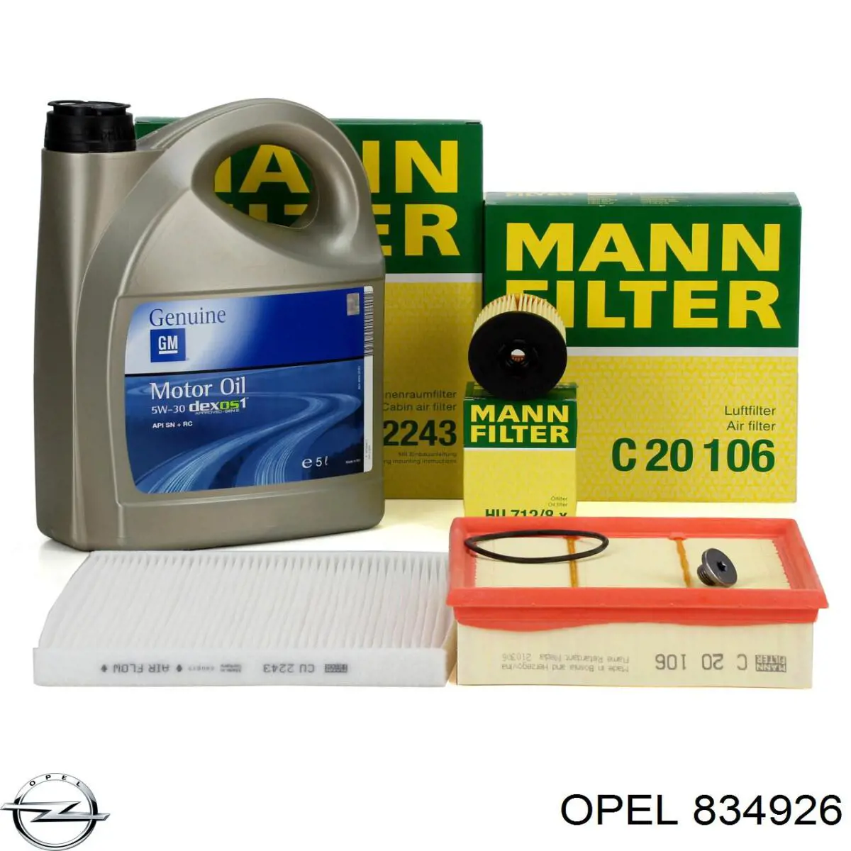 Повітряний фільтр 834926 Opel