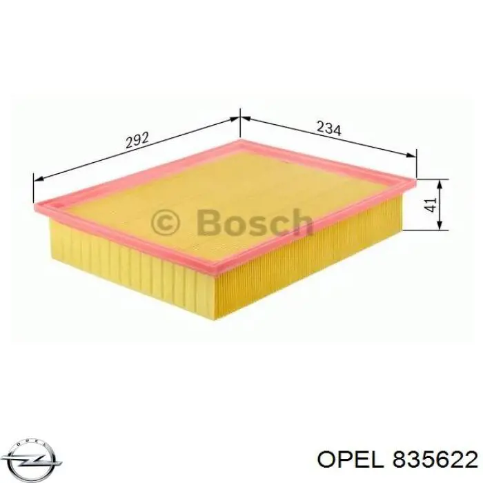 835622 Opel Повітряний фільтр двигуна