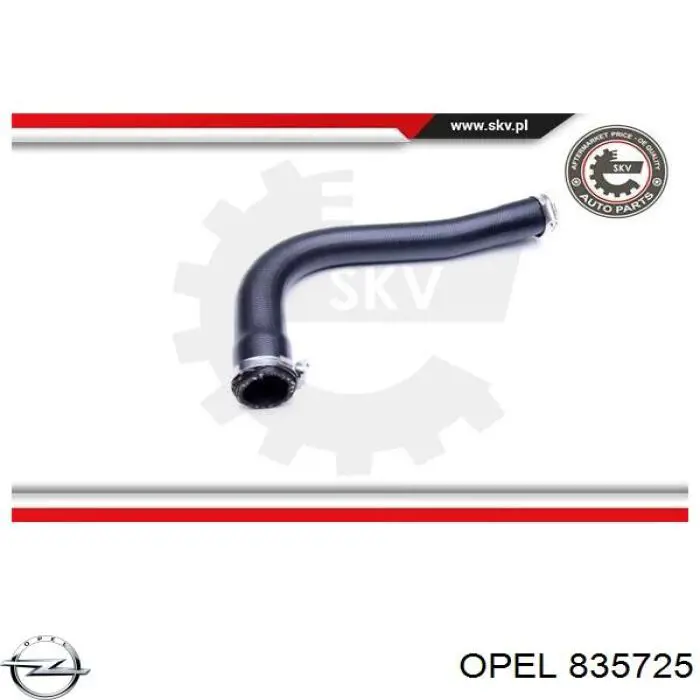 835725 Opel шланг/патрубок интеркуллера