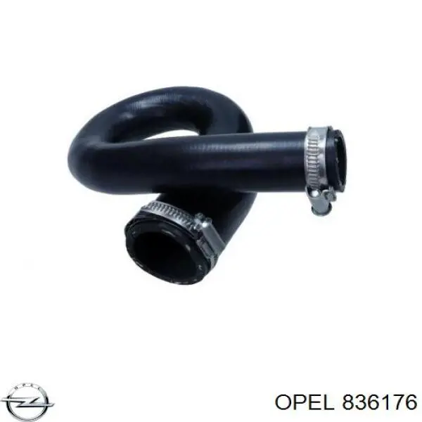 836176 Opel патрубок повітряний, вихід з турбіни (наддув)
