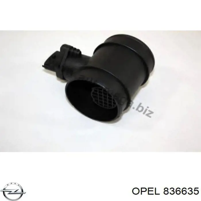 836635 Opel датчик потоку (витрати повітря, витратомір MAF - (Mass Airflow))