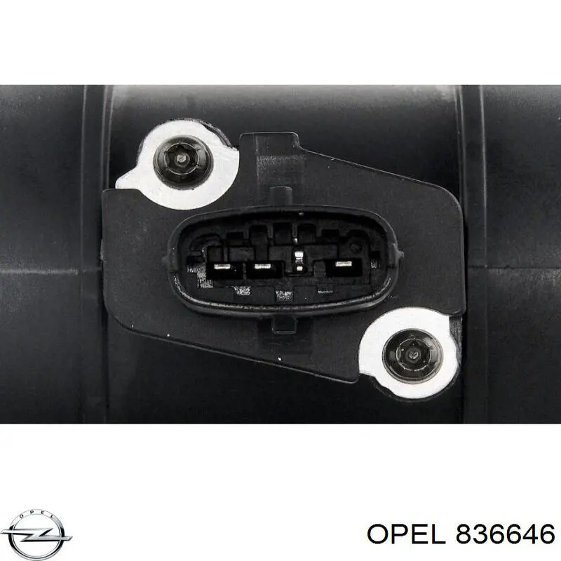 836646 Opel датчик потоку (витрати повітря, витратомір MAF - (Mass Airflow))