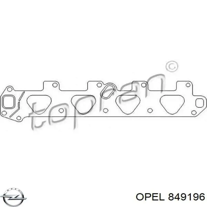 Прокладка впускного колектора Opel 849196 ціна, від 5.09 USD