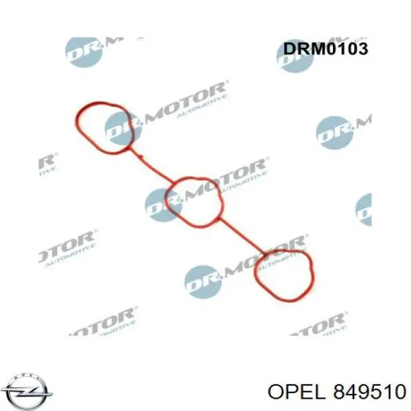 Прокладка впускного колектора, верхня 0849510 Opel