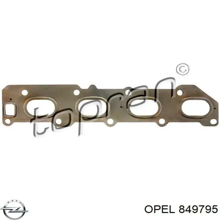 849795 Opel Прокладка випускного колектора