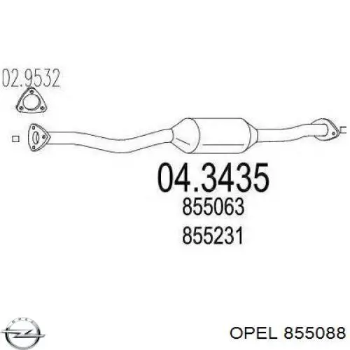 Конвертор-каталізатор (каталітичний нейтралізатор) Opel 855088 ціна, від 193.72 USD